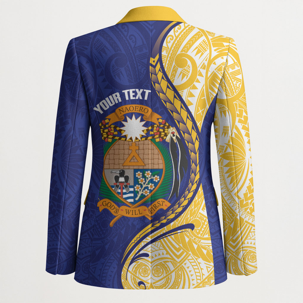Personalised Nauru Angam Day Blazer Naoero Frigatebird With Flag Proud
