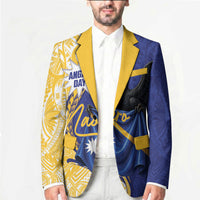 Personalised Nauru Angam Day Blazer Naoero Frigatebird With Flag Proud