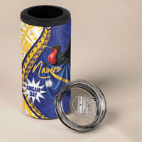 Personalised Nauru Angam Day 4 in 1 Can Cooler Tumbler Naoero Frigatebird With Flag Proud
