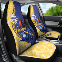 Nauru Angam Day Car Seat Cover Naoero Frigatebird With Flag Proud