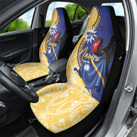 Nauru Angam Day Car Seat Cover Naoero Frigatebird With Flag Proud