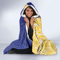 Nauru Angam Day Hooded Blanket Naoero Frigatebird With Flag Proud