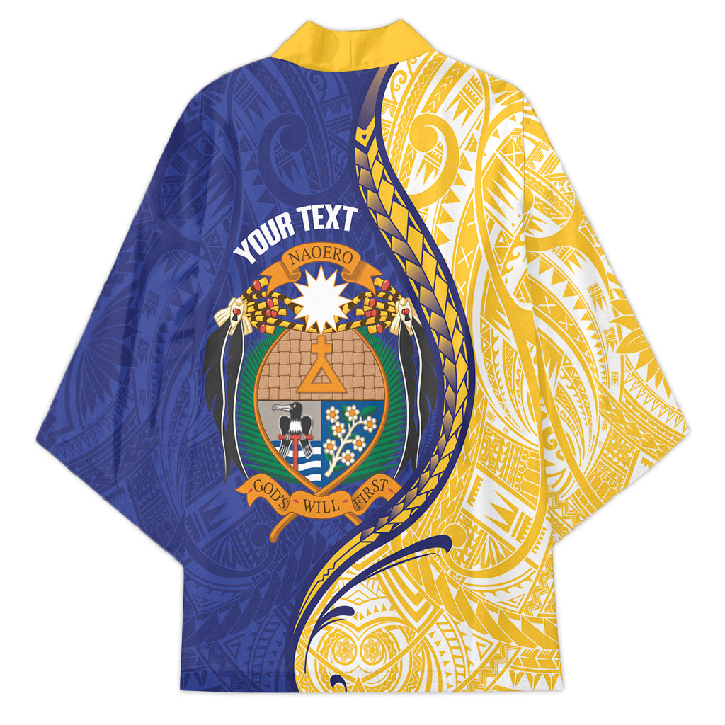 Personalised Nauru Angam Day Kimono Naoero Frigatebird With Flag Proud