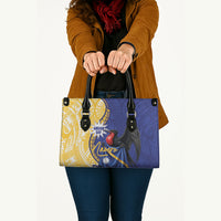 Nauru Angam Day Leather Bag Naoero Frigatebird With Flag Proud