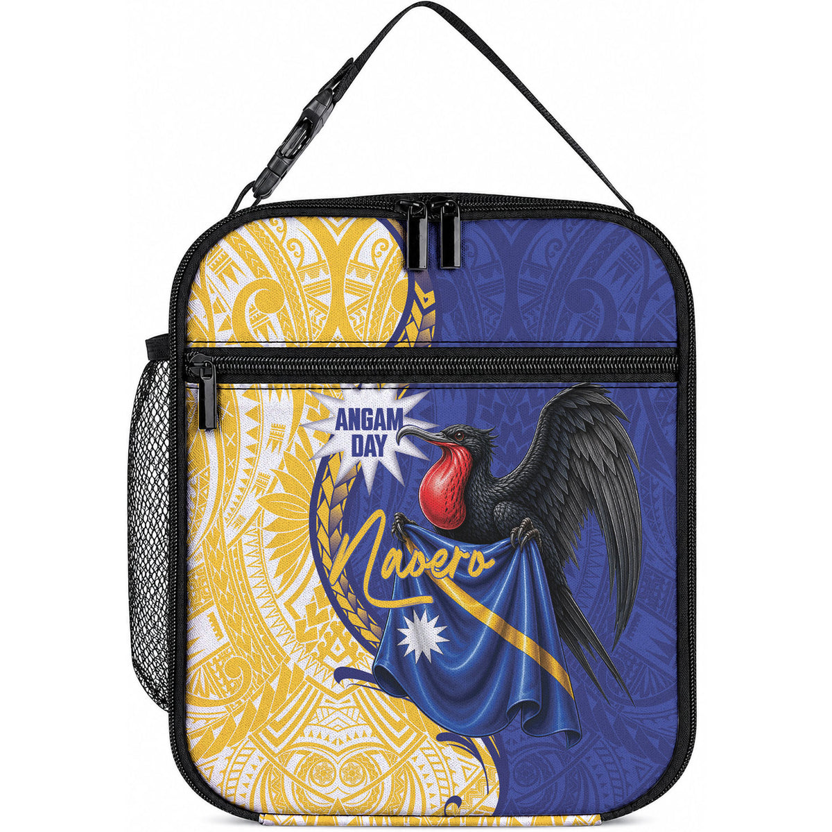 Nauru Angam Day Lunch Bag Naoero Frigatebird With Flag Proud