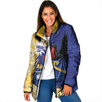 Personalised Nauru Angam Day Padded Jacket Naoero Frigatebird With Flag Proud
