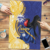 Nauru Angam Day Puzzle Naoero Frigatebird With Flag Proud