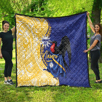 Nauru Angam Day Quilt Naoero Frigatebird With Flag Proud