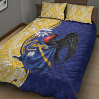 Nauru Angam Day Quilt Bed Set Naoero Frigatebird With Flag Proud