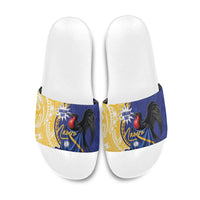 Nauru Angam Day Slide Sandals Naoero Frigatebird With Flag Proud
