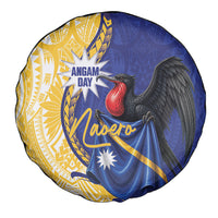 Nauru Angam Day Spare Tire Cover Naoero Frigatebird With Flag Proud