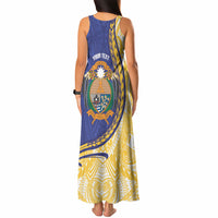 Personalised Nauru Angam Day Tank Maxi Dress Naoero Frigatebird With Flag Proud