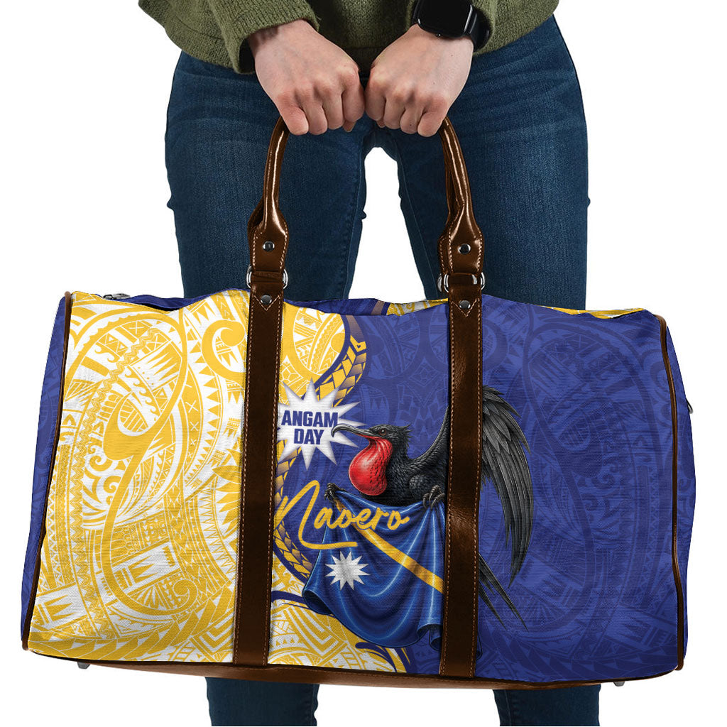 Nauru Angam Day Travel Bag Naoero Frigatebird With Flag Proud