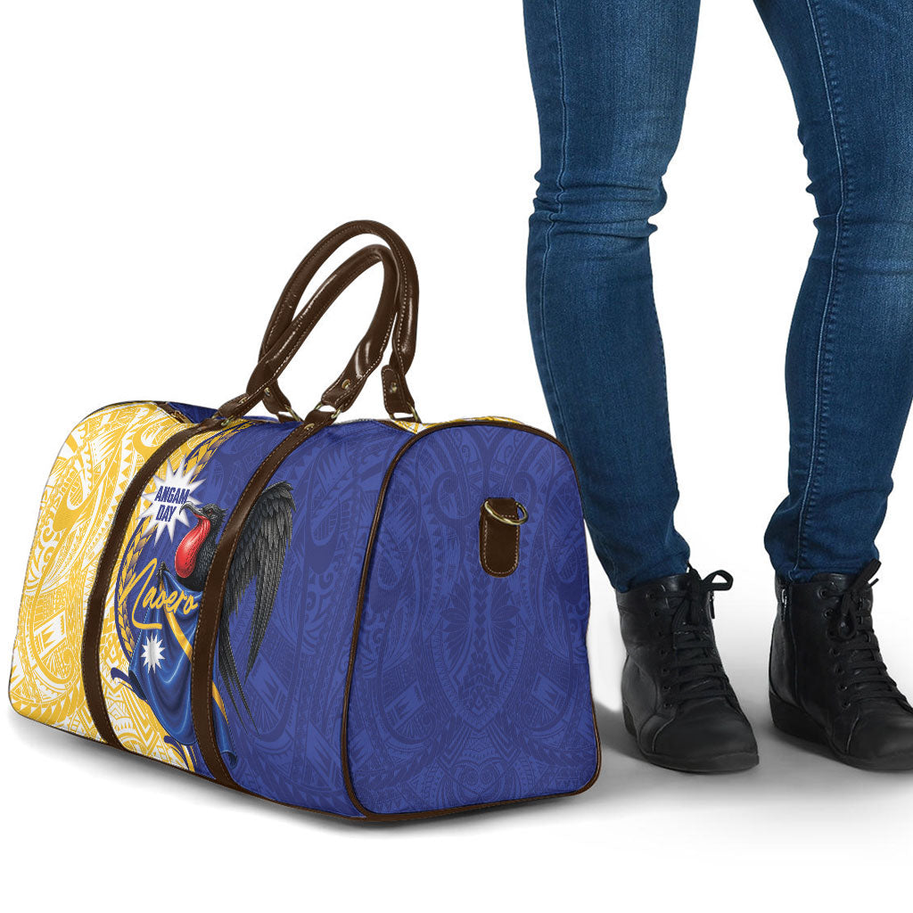 Nauru Angam Day Travel Bag Naoero Frigatebird With Flag Proud