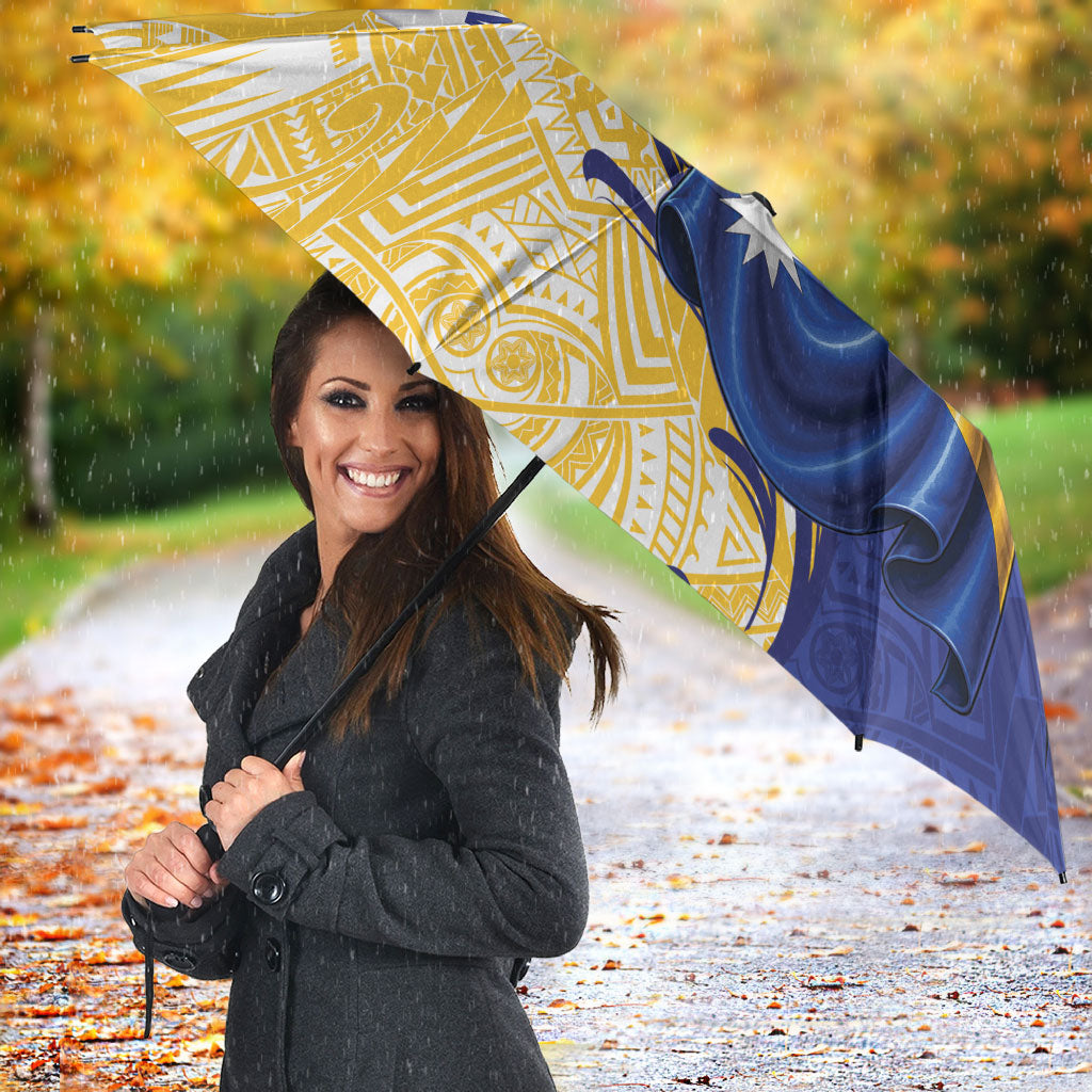 Nauru Angam Day Umbrella Naoero Frigatebird With Flag Proud