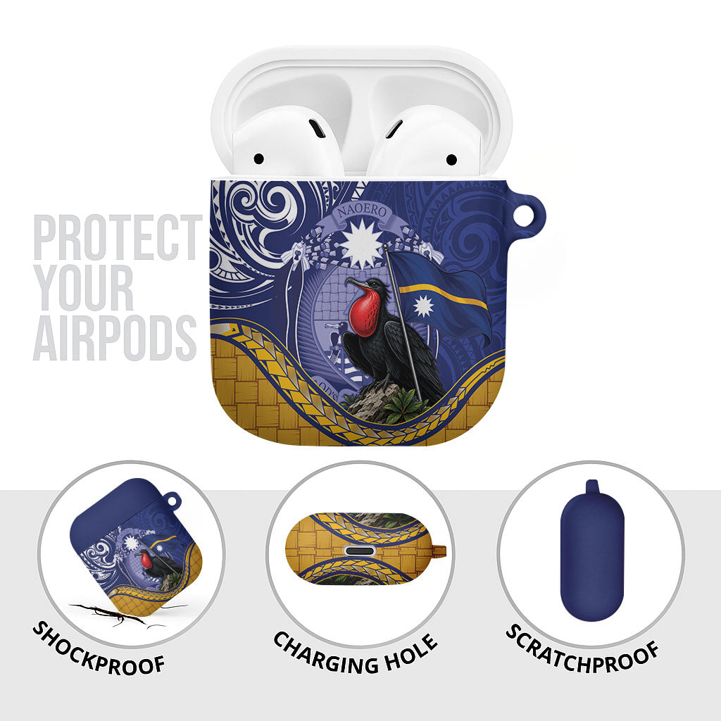 Magnificent Frigatebird Nauru AirPods Case Pandanus Weaving Polynesian Pattern