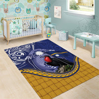 Magnificent Frigatebird Nauru Area Rug Pandanus Weaving Polynesian Pattern