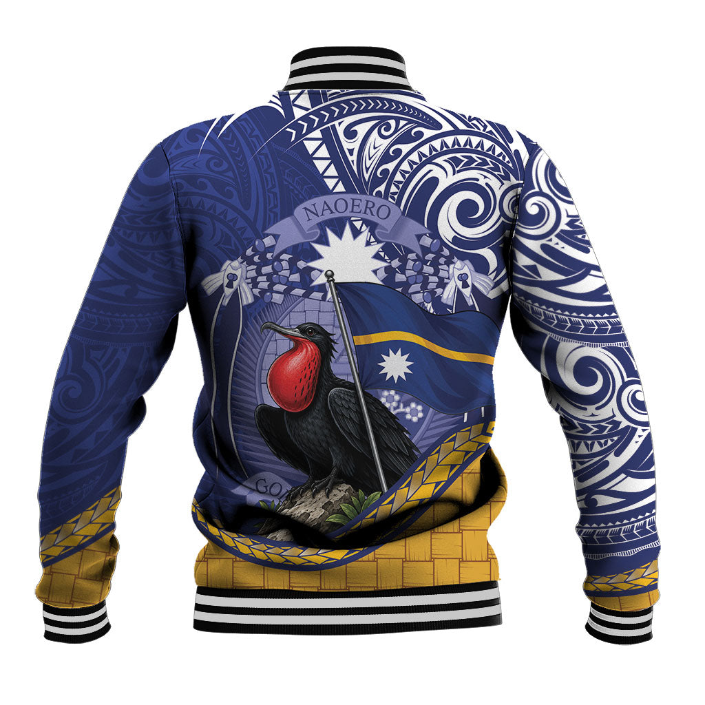 Magnificent Frigatebird Nauru Baseball Jacket Pandanus Weaving Polynesian Pattern