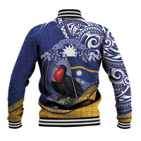 Magnificent Frigatebird Nauru Baseball Jacket Pandanus Weaving Polynesian Pattern
