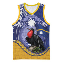 Magnificent Frigatebird Nauru Basketball Jersey Pandanus Weaving Polynesian Pattern