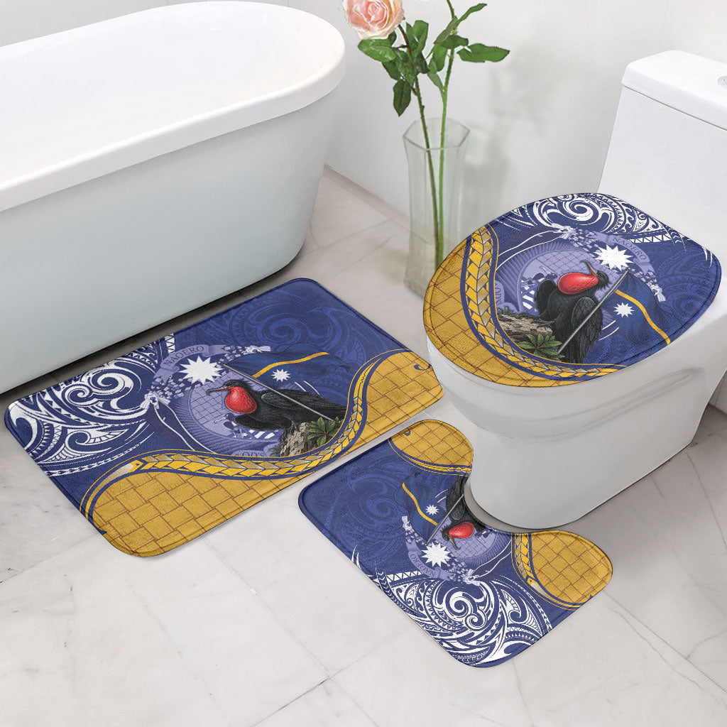 Magnificent Frigatebird Nauru Bathroom Set Pandanus Weaving Polynesian Pattern