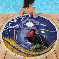 Magnificent Frigatebird Nauru Beach Blanket Pandanus Weaving Polynesian Pattern