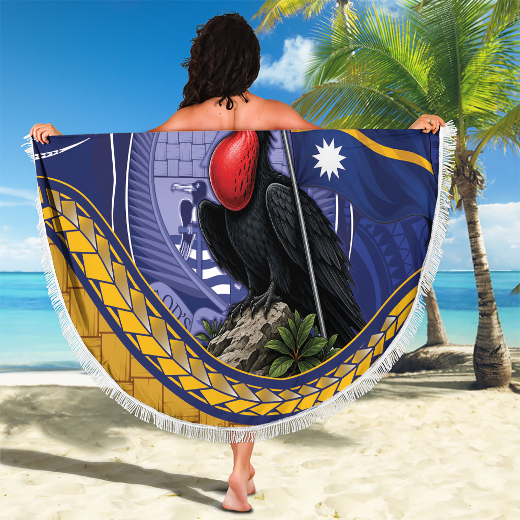 Magnificent Frigatebird Nauru Beach Blanket Pandanus Weaving Polynesian Pattern