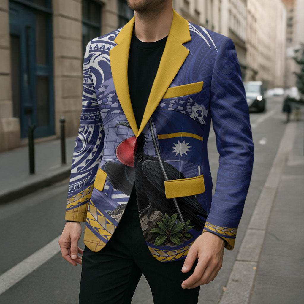 Magnificent Frigatebird Nauru Blazer Pandanus Weaving Polynesian Pattern