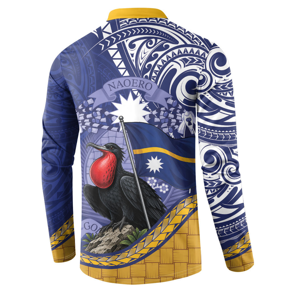 Magnificent Frigatebird Nauru Button Sweatshirt Pandanus Weaving Polynesian Pattern