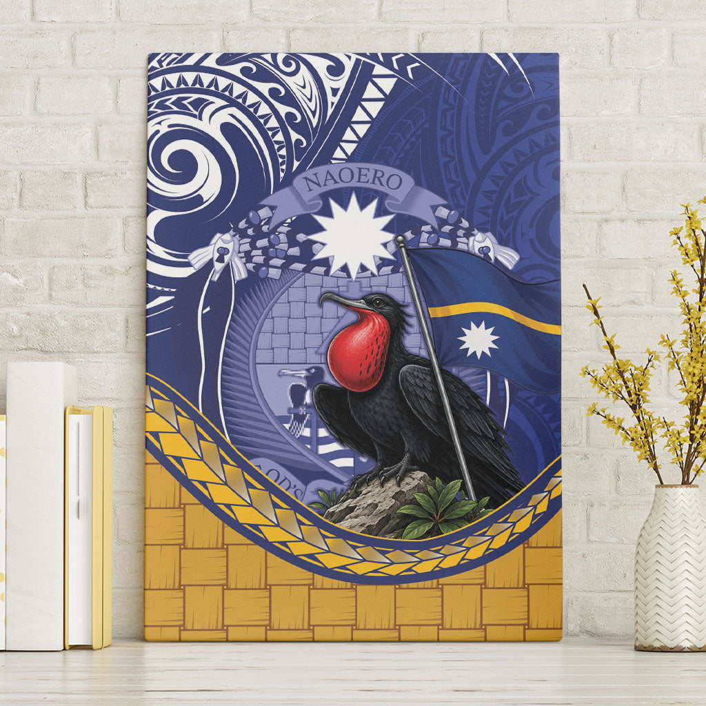 Magnificent Frigatebird Nauru Canvas Wall Art Pandanus Weaving Polynesian Pattern