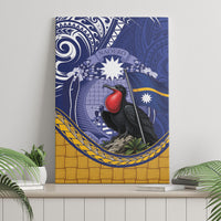 Magnificent Frigatebird Nauru Canvas Wall Art Pandanus Weaving Polynesian Pattern