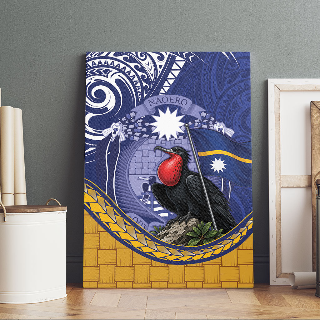 Magnificent Frigatebird Nauru Canvas Wall Art Pandanus Weaving Polynesian Pattern