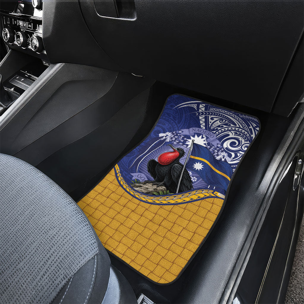 Magnificent Frigatebird Nauru Car Mats Pandanus Weaving Polynesian Pattern
