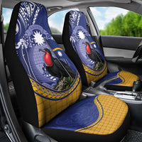 Magnificent Frigatebird Nauru Car Seat Cover Pandanus Weaving Polynesian Pattern