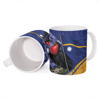 Magnificent Frigatebird Nauru Ceramic Mug Pandanus Weaving Polynesian Pattern