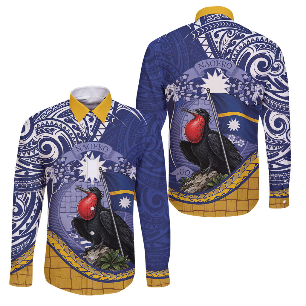Magnificent Frigatebird Nauru Family Matching Puletasi and Hawaiian Shirt Pandanus Weaving Polynesian Pattern