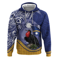 Magnificent Frigatebird Nauru Hoodie Pandanus Weaving Polynesian Pattern