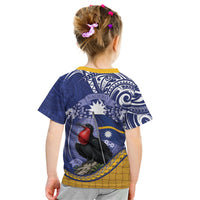 Magnificent Frigatebird Nauru Kid T Shirt Pandanus Weaving Polynesian Pattern