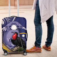 Magnificent Frigatebird Nauru Luggage Cover Pandanus Weaving Polynesian Pattern