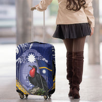 Magnificent Frigatebird Nauru Luggage Cover Pandanus Weaving Polynesian Pattern