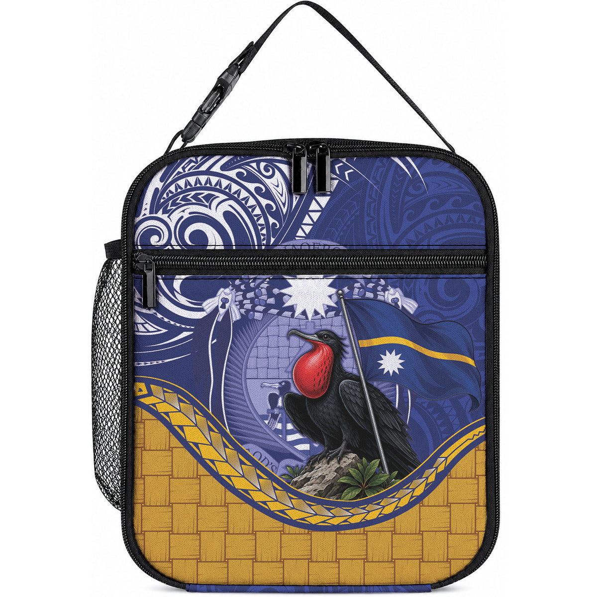 Magnificent Frigatebird Nauru Lunch Bag Pandanus Weaving Polynesian Pattern
