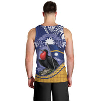 Magnificent Frigatebird Nauru Men Tank Top Pandanus Weaving Polynesian Pattern