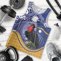 Magnificent Frigatebird Nauru Men Tank Top Pandanus Weaving Polynesian Pattern
