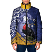 Magnificent Frigatebird Nauru Padded Jacket Pandanus Weaving Polynesian Pattern