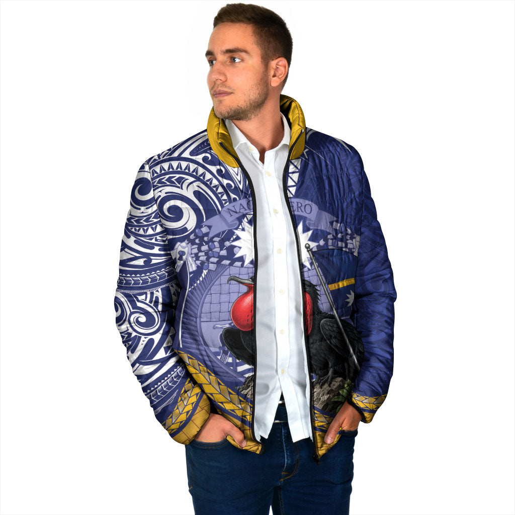 Magnificent Frigatebird Nauru Padded Jacket Pandanus Weaving Polynesian Pattern