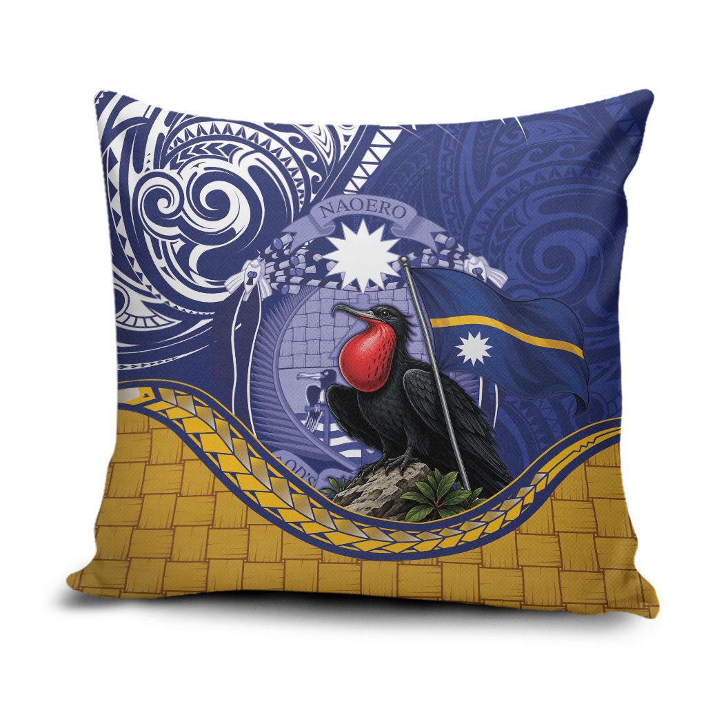 Magnificent Frigatebird Nauru Pillow Cover Pandanus Weaving Polynesian Pattern