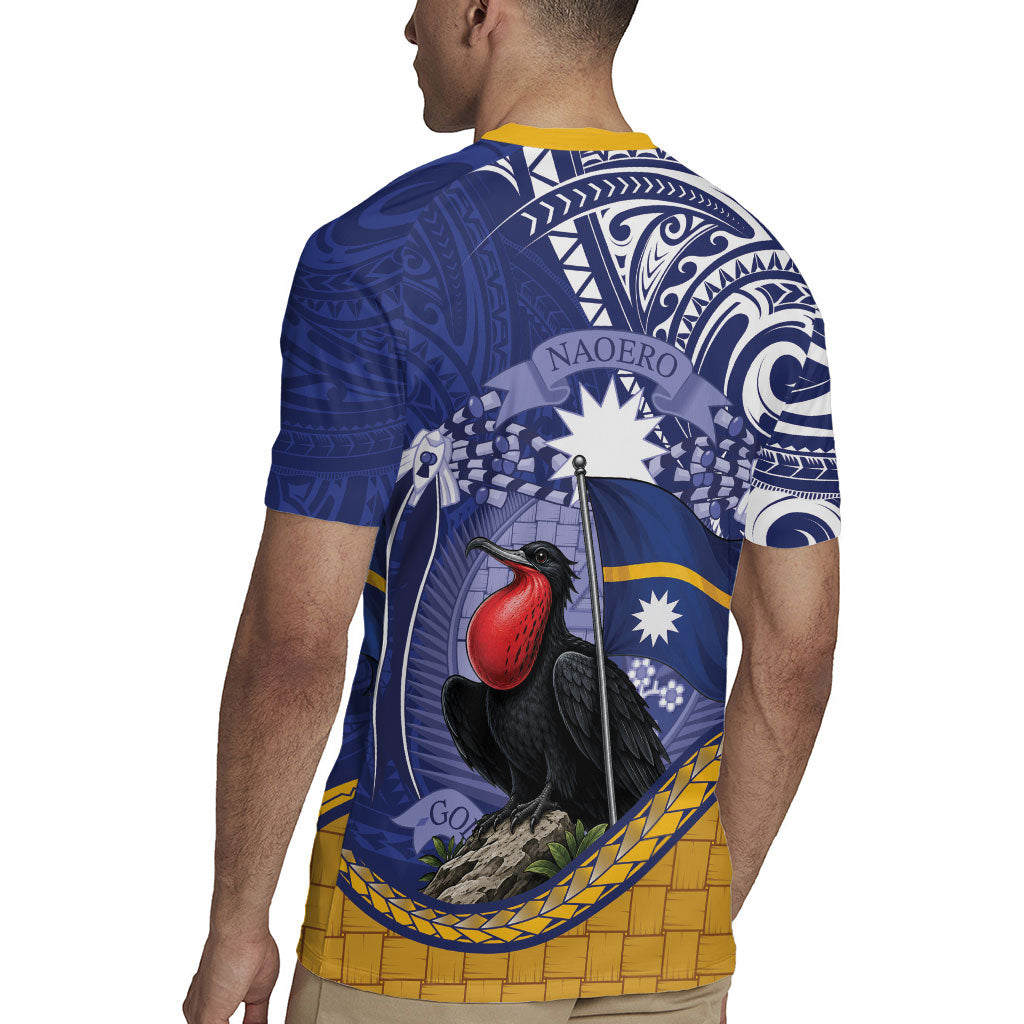 Magnificent Frigatebird Nauru Rugby Jersey Pandanus Weaving Polynesian Pattern