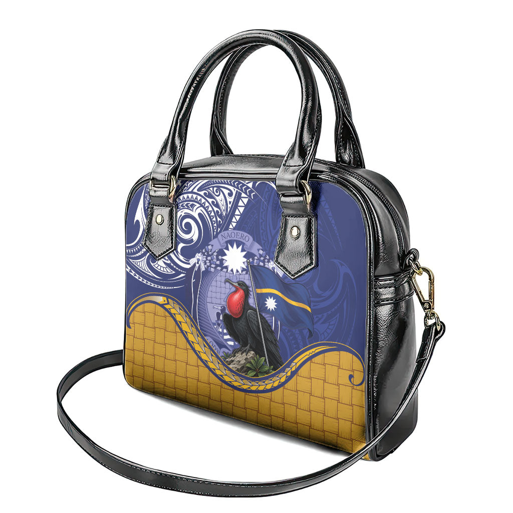 Magnificent Frigatebird Nauru Shoulder Handbag Pandanus Weaving Polynesian Pattern