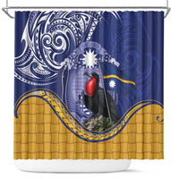 Magnificent Frigatebird Nauru Shower Curtain Pandanus Weaving Polynesian Pattern