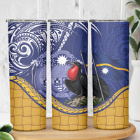 Magnificent Frigatebird Nauru Skinny Tumbler Pandanus Weaving Polynesian Pattern